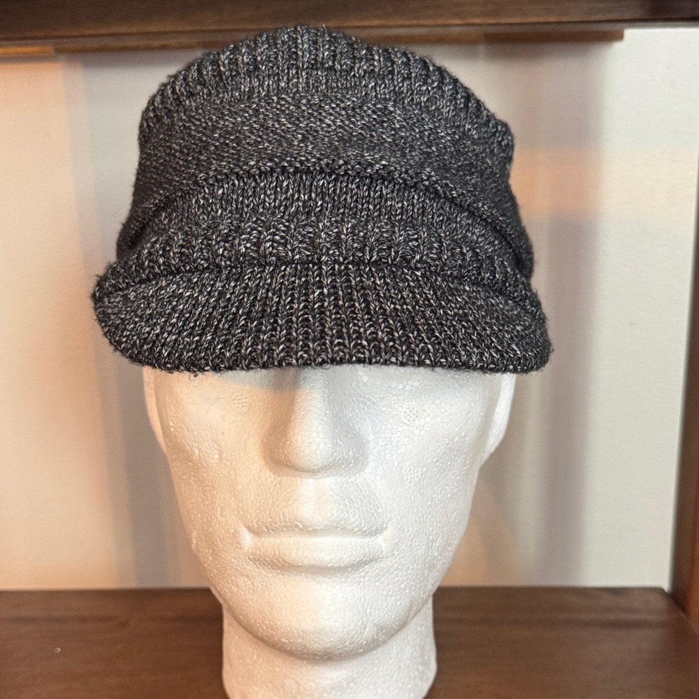 Adidas Knit Stretch Beanie Women's Brim Hat Cap Black/Gray